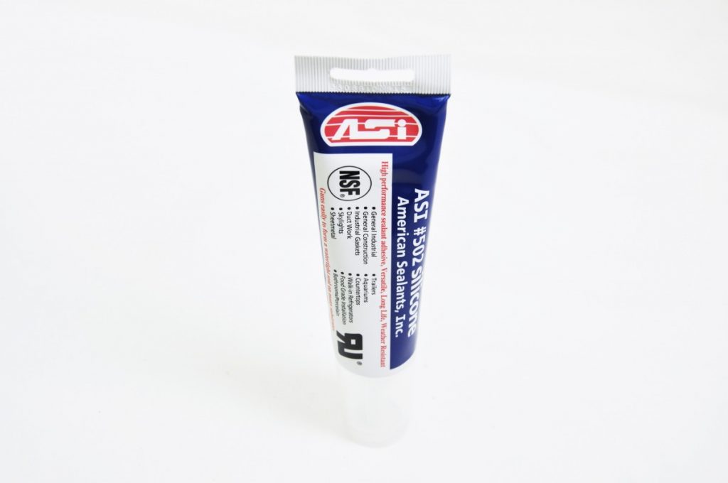 ASI 502 Clear 100% RTV Silicone Sealant 2.8 Oz Squeeze Tube